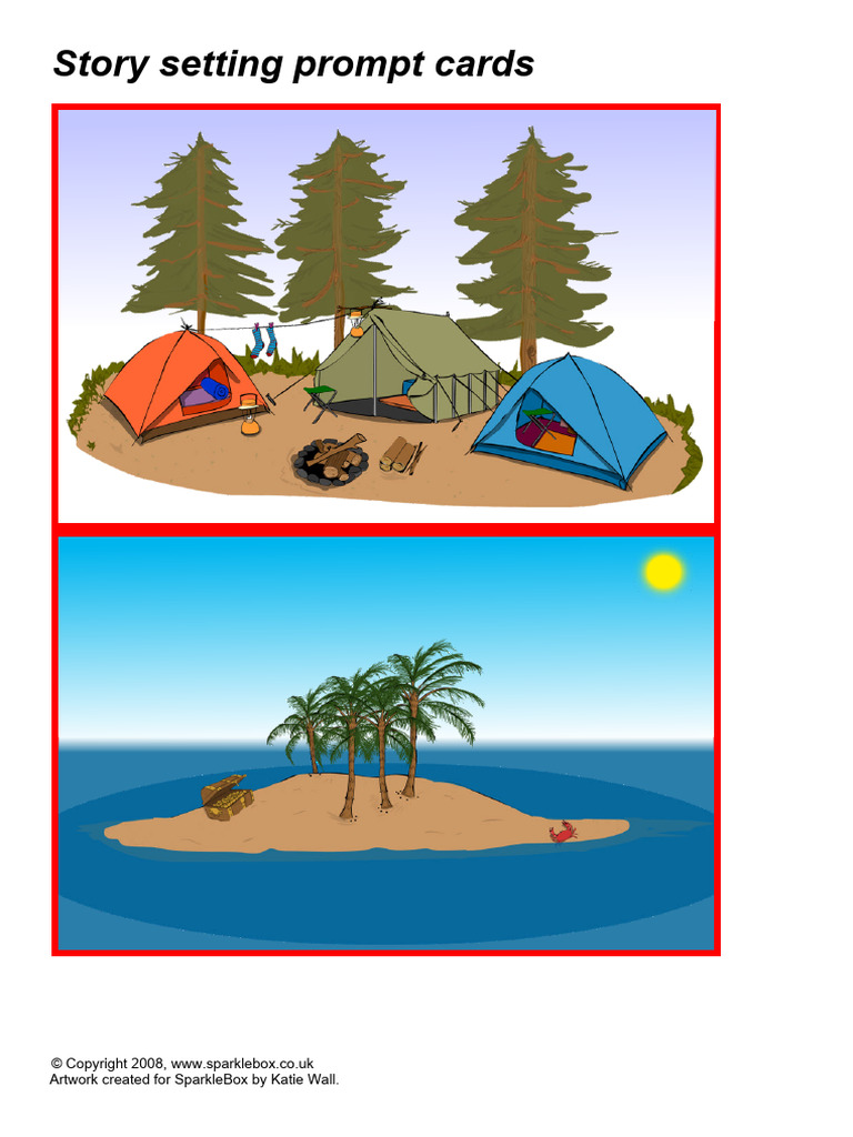 Story Setting Prompt Cards | PDF | Home & Garden | Games & Activities