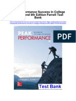 Peak Performance Success in College and Beyond 9Th Edition Ferrett Test Bank Full Chapter PDF