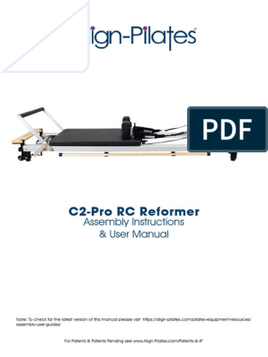 Align Pilates c2 Pro RC Pilates Reformer Assembly User Guide, PDF, Screw