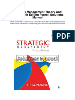 Strategic Management Theory and Practice 4Th Edition Parnell Solutions Manual Full Chapter PDF