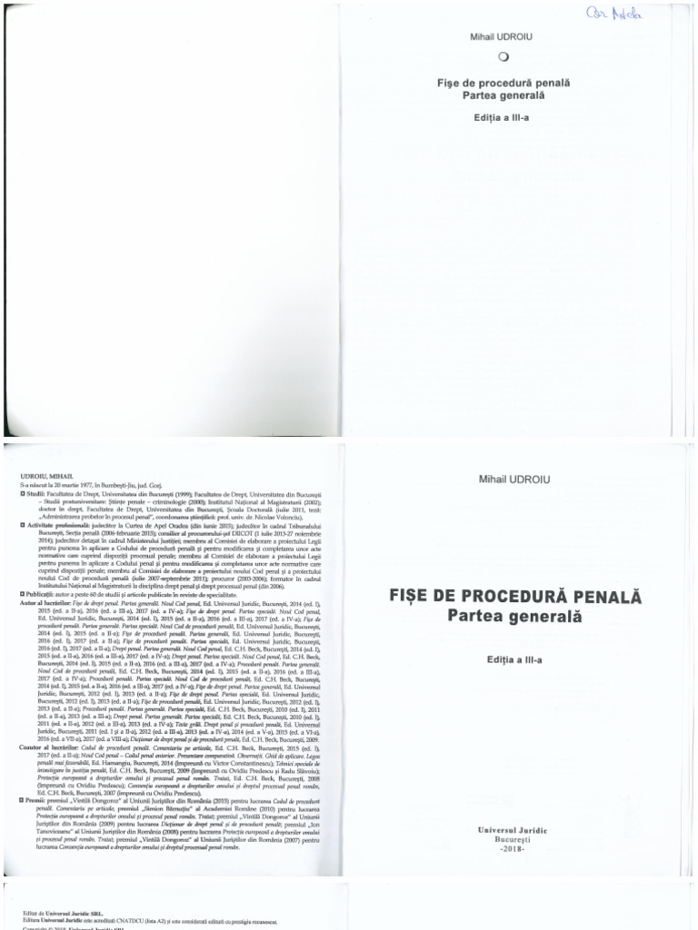 Proc Penala General Udroiu | PDF
