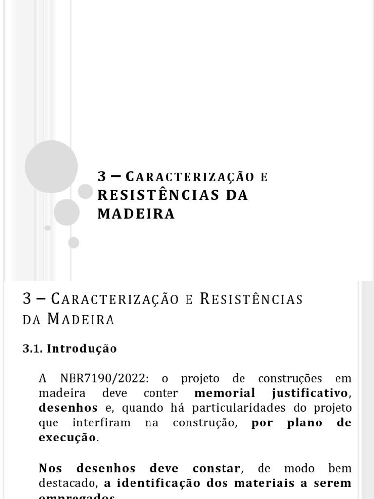 Captulo 3 Caracterizao e Resistncias Da Madeira | PDF