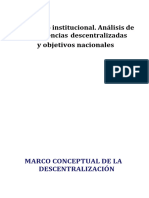 Descentralización y Desarrollo Institucional