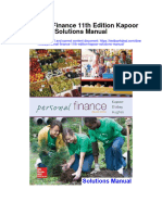 Personal Finance 11Th Edition Kapoor Solutions Manual Full Chapter PDF