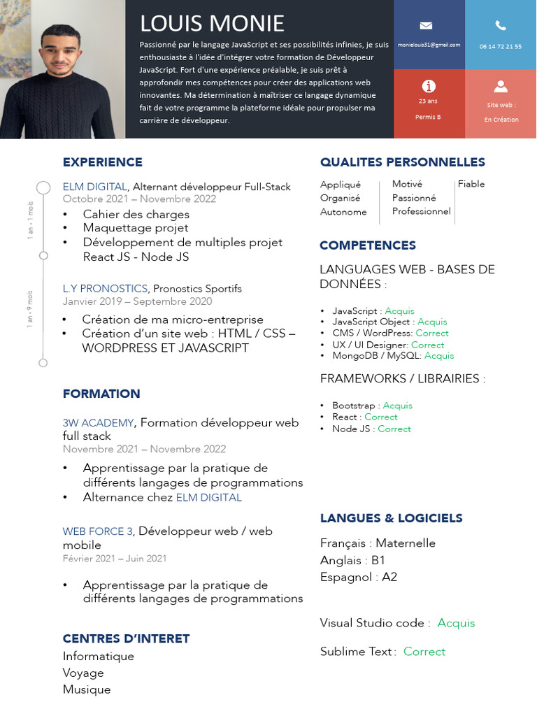 Candidature Formation Développeur Web | PDF | Programmation web | Internet