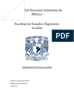 Universidad Nacional Autónoma de México: Administración de Bases de Datos