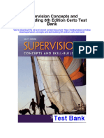 Supervision Concepts and Skill Building 8Th Edition Certo Test Bank Full Chapter PDF