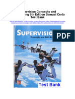 Supervision Concepts and Skill Building 9Th Edition Samuel Certo Test Bank Full Chapter PDF