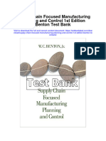 Supply Chain Focused Manufacturing Planning and Control 1St Edition Benton Test Bank Full Chapter PDF