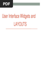 User Interface and Layouts