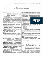 T. Disposiciones Generales: Presidencia Del Gobierno