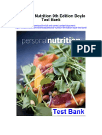 Personal Nutrition 9Th Edition Boyle Test Bank Full Chapter PDF