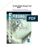 Personality 8Th Edition Burger Test Bank Full Chapter PDF