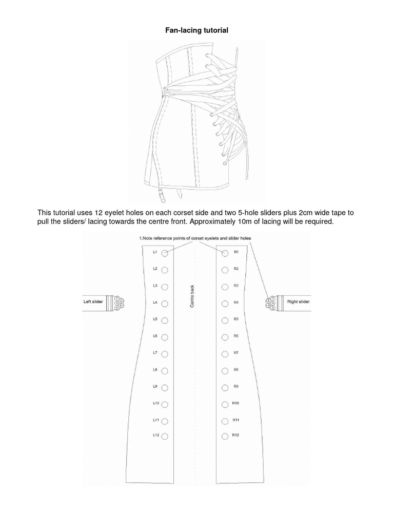 Fan-Lacing Tutorial for Corsets | PDF | Home & Garden | Science ...