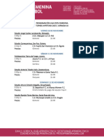 Programaciones Jornada 10 - Femenina