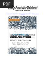Industrial Organization Markets and Strategies 2Nd Edition Belleflamme Solutions Manual Full Chapter PDF