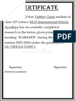 Certificate: MR - Vikram