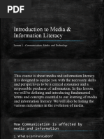 Introduction To Media Information Literacy