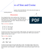 The Laws of Sine and Cosine Handout