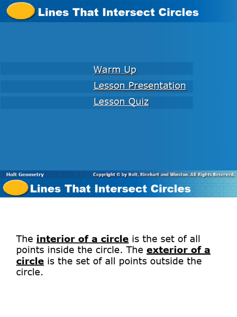 tangent and secant lines | PDF | Tangent | Circle