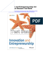 Innovation and Entrepreneurship 3Rd Edition Bessant Test Bank Full Chapter PDF