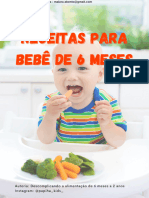 Receitas para Beb de 6 Meses