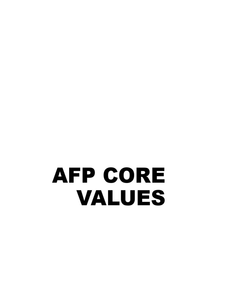 AFP Core Values for Cadets Explained | PDF | Courage | Loyalty