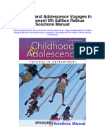 Ebook Childhood and Adolescence Voyages in Development 5Th Edition Rathus Solutions Manual Full Chapter PDF