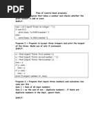 Flow of Control Book Programs