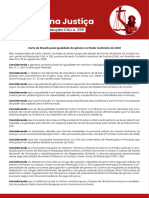 Carta de Brasília Pela Igualdade de Gênero No Poder Judiciário de 2023