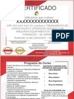 Modelo de Certificado NR12 FERRAMENTAS MANUAIS - FORMAÇÃO