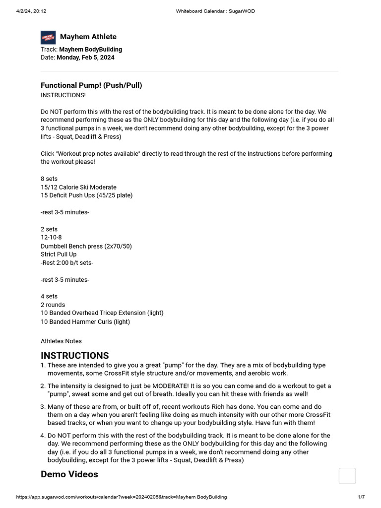 Mayhem Bodybuilding Program Overview | PDF | Muscle Hypertrophy ...