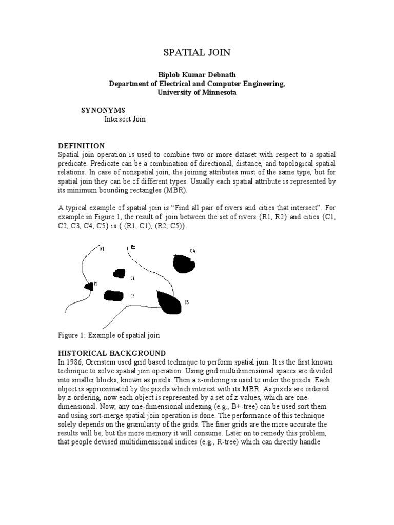 Understanding Spatial Join Techniques | PDF | Computer Data ...