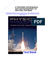 Physics For Scientists and Engineers Foundations and Connections 1St Edition Katz Test Bank Full Chapter PDF