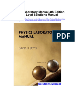 Physics Laboratory Manual 4Th Edition David Loyd Solutions Manual Full Chapter PDF