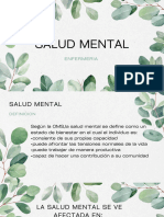 Presentación Salud Mental Naturaleza Acuarela Verde