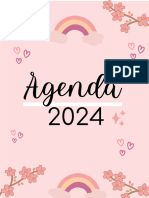 A4 Agenda 2024 Organizadora de Color Rosa Femenina