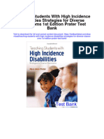Teaching Students With High Incidence Disabilities Strategies For Diverse Classrooms 1St Edition Prater Test Bank Full Chapter PDF