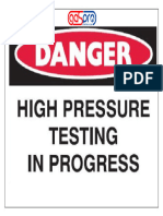 High Pressure Testing For Vessel PV