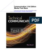 Technical Communication 11Th Edition Markel Test Bank Full Chapter PDF