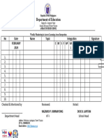 Weekly Monitoring in Across Learning Areas Integra