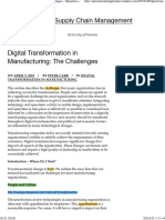Digital Transformation in Manufacturing The Challenges - Operations and Supply Chain Management