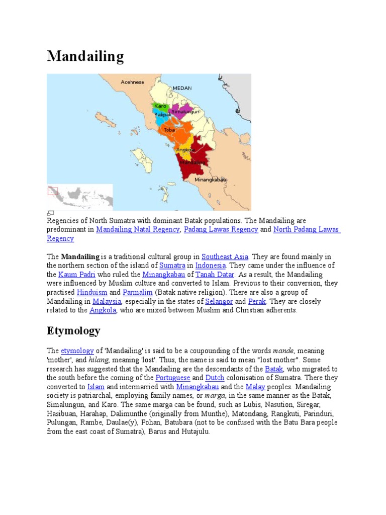 Mandailing Culture and History in Sumatra | PDF | Social Science | Travel
