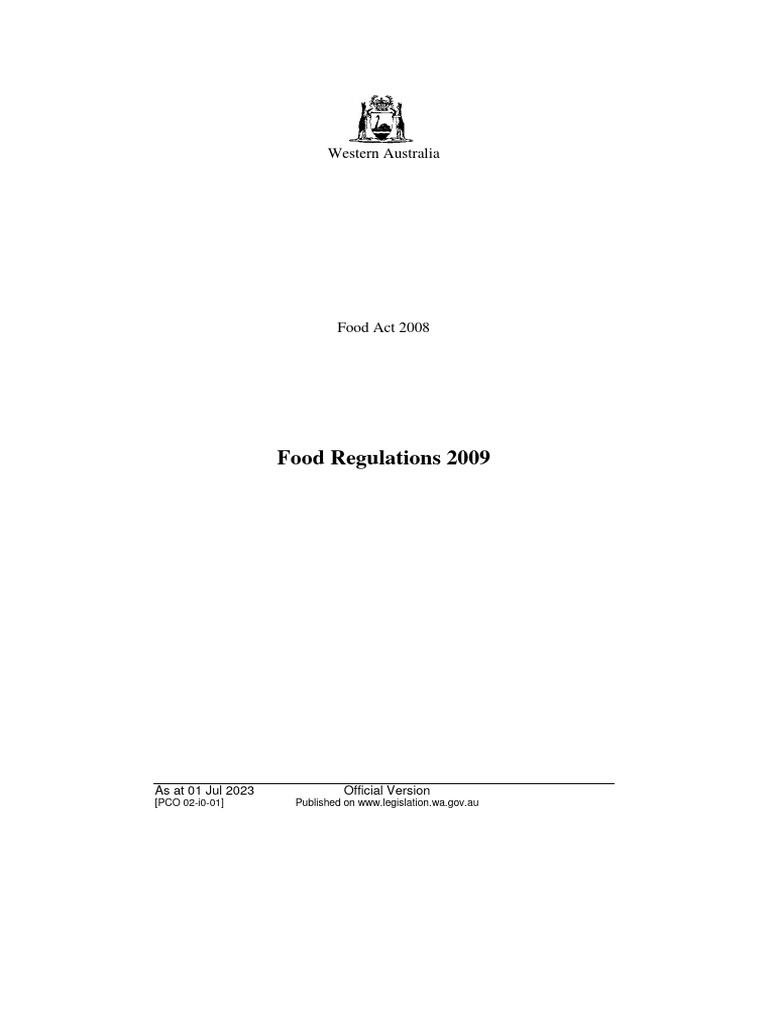 Food Regulations 2009 - (02-I0-01) | PDF | Meat | Animal Slaughter