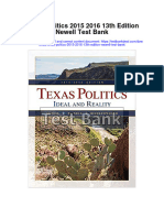 Download Texas Politics 2015 2016 13Th Edition Newell Test Bank full chapter pdf