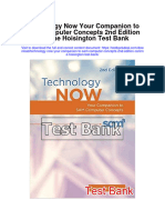 Technology Now Your Companion To Sam Computer Concepts 2Nd Edition Corinne Hoisington Test Bank Full Chapter PDF