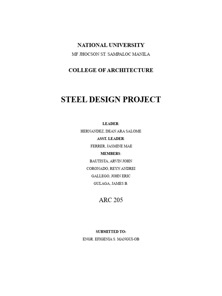 Steel Beam Design Project | PDF | Beam (Structure) | Building Engineering