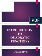Intro To Quadratic Functions