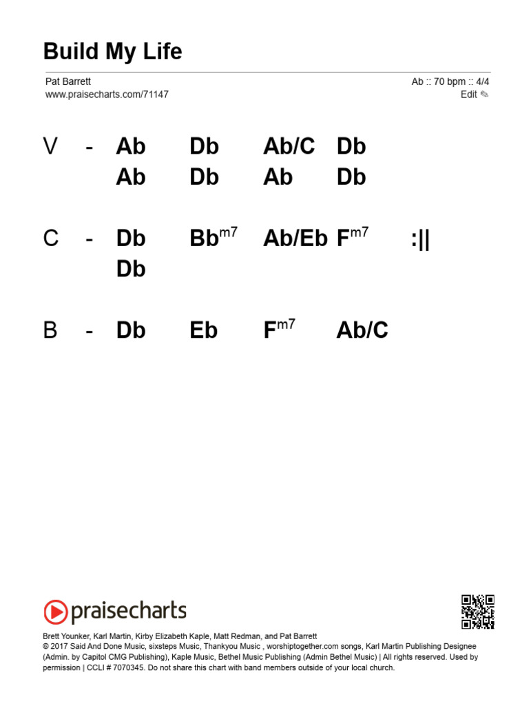 Build my life pat barrett stage chart pdf christian music