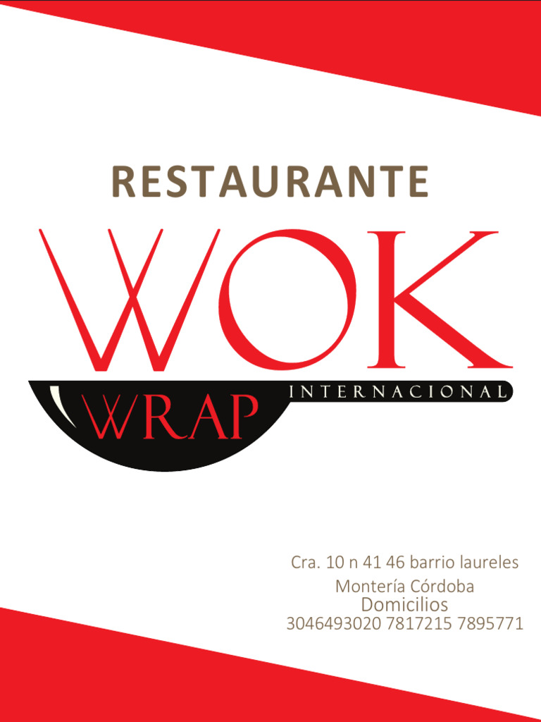 Carta Wok PDF Cocinando Cocina norteamericana